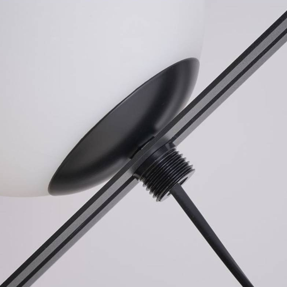 Tischlampe mit verstellbarem Glaskugel - Modernes Mid-Century Gold