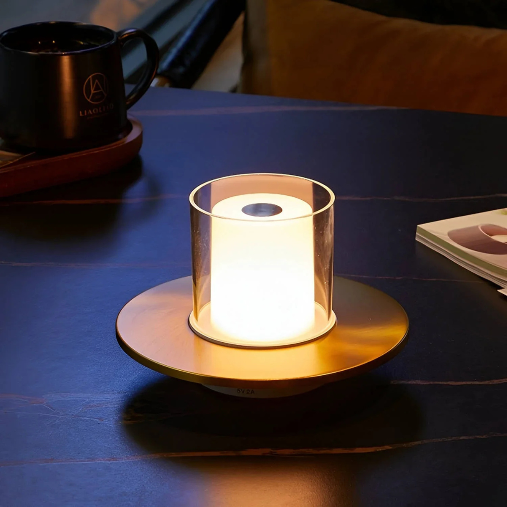 Lampe bougie à DEL sans fil rechargeable - Lumière réglable par gestes