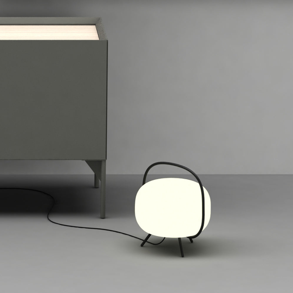 Moderne japanische Tischlaterne – Minimalistische mattierte Glas-Stimmungsleuchte
