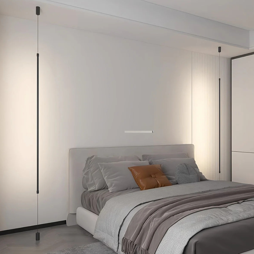 Lampadaire réglable avec ligne verticale du sol au plafond - Haut moderne minimaliste
