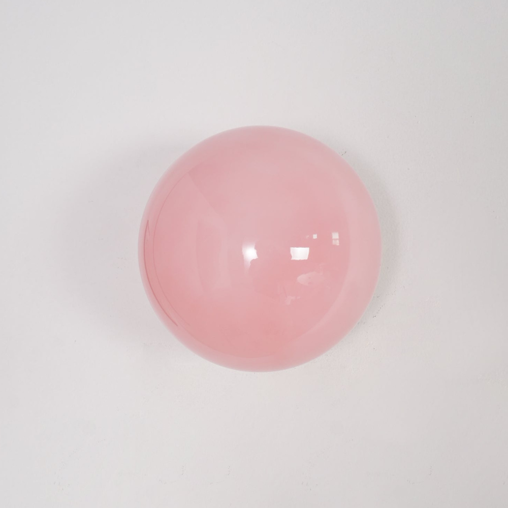 Frosted Sphere Wall Light with Metallic Base - Modern Vintage Design