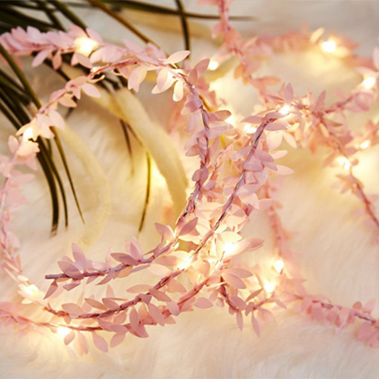 Willow Leaf Fairy Lights - Artificial Vine LED String Garland