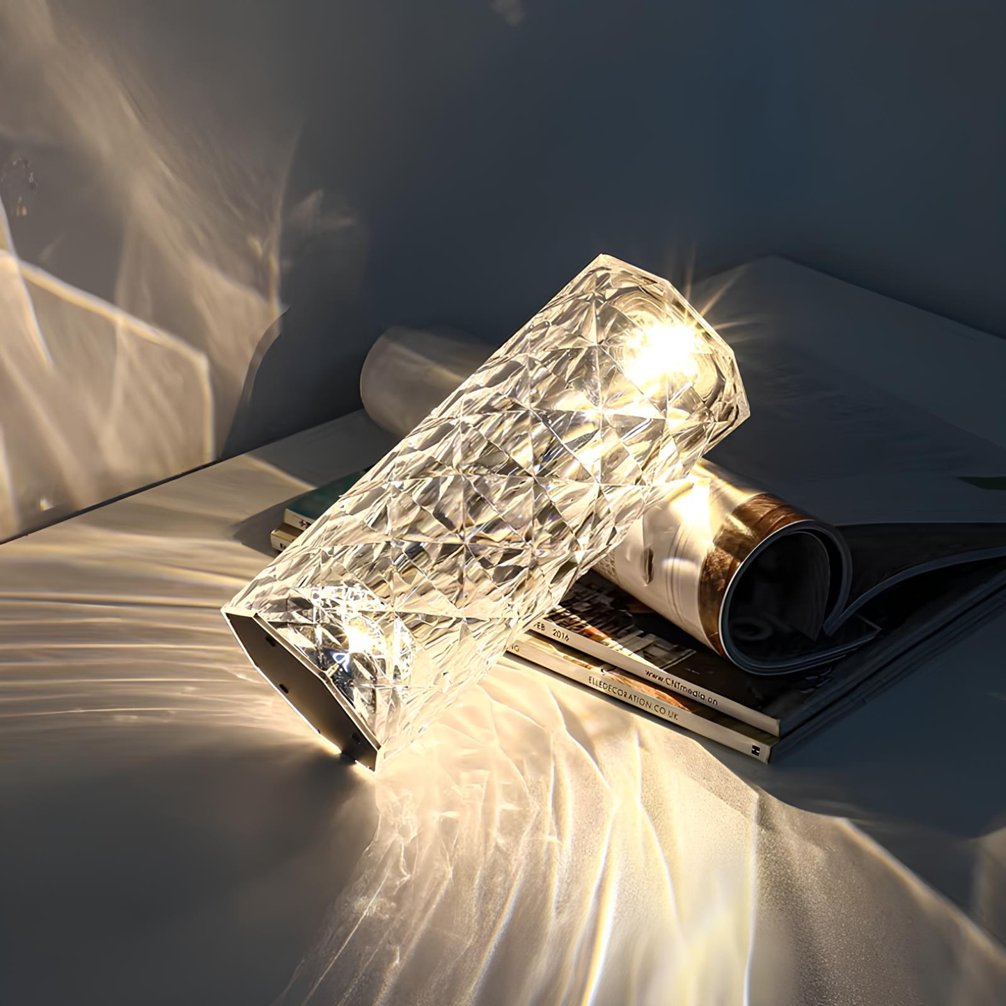 Sparkling Crystal Pattern Touch Lamp