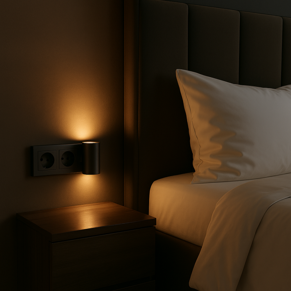 Plug In LED Night Light Wall Sconce - Dual Direction Cylinder