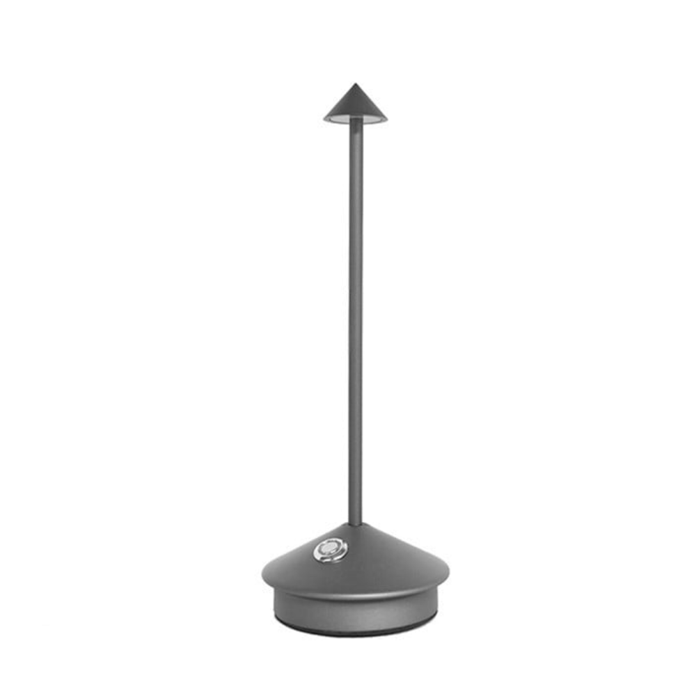 Lampe de table rechargeable sans fil avec abat-jour conique - Moderne et minimaliste