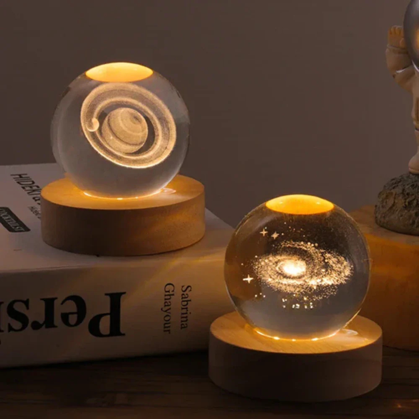 Engraved Crystal Ball Light