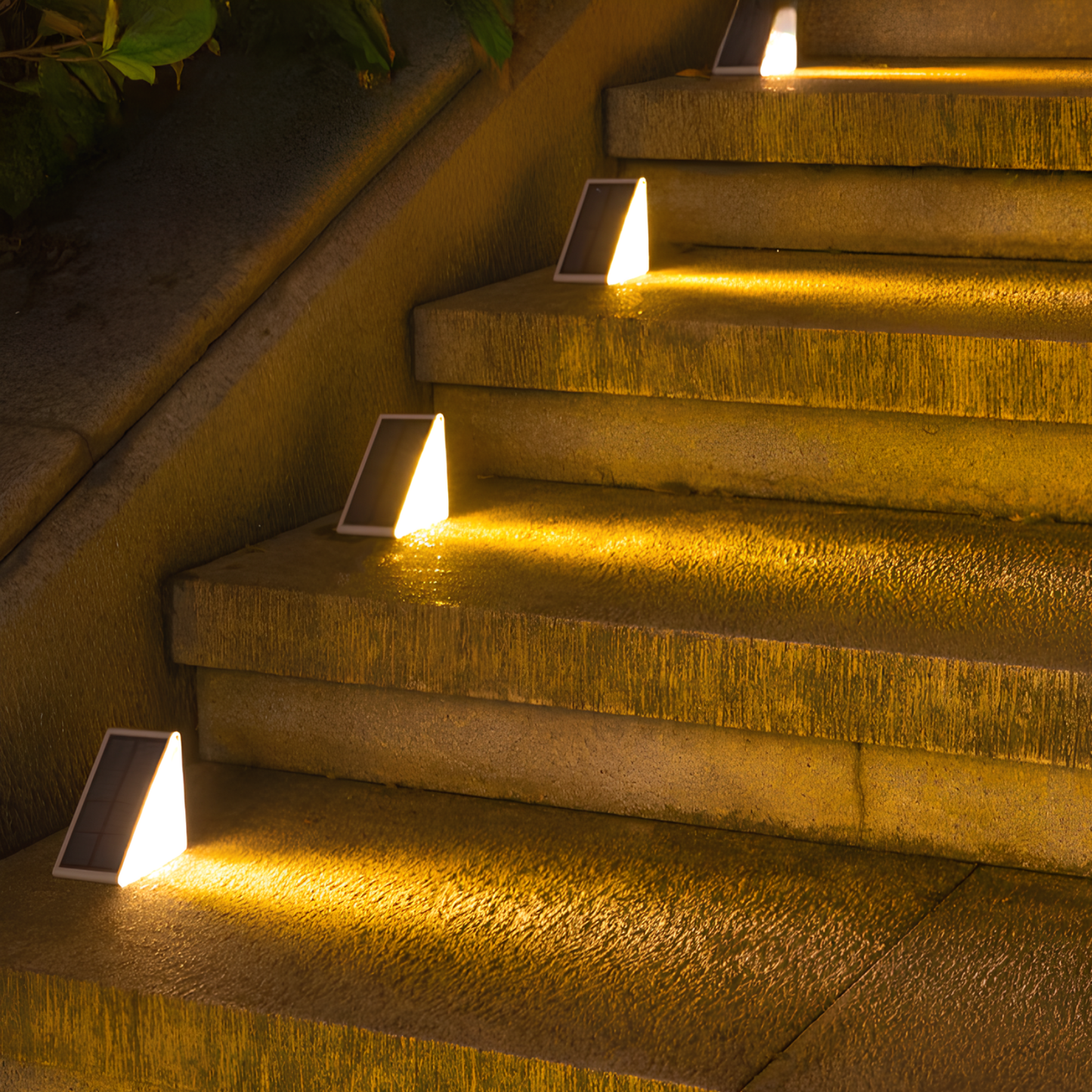 Solar Powered Stair Lights for Outdoor & Indoor