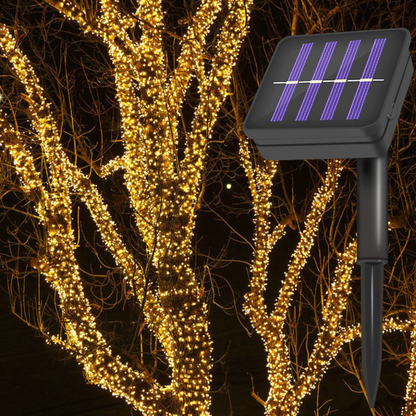 Weather-Ready Solar Outdoor String Lights - Warm White LED Fairy