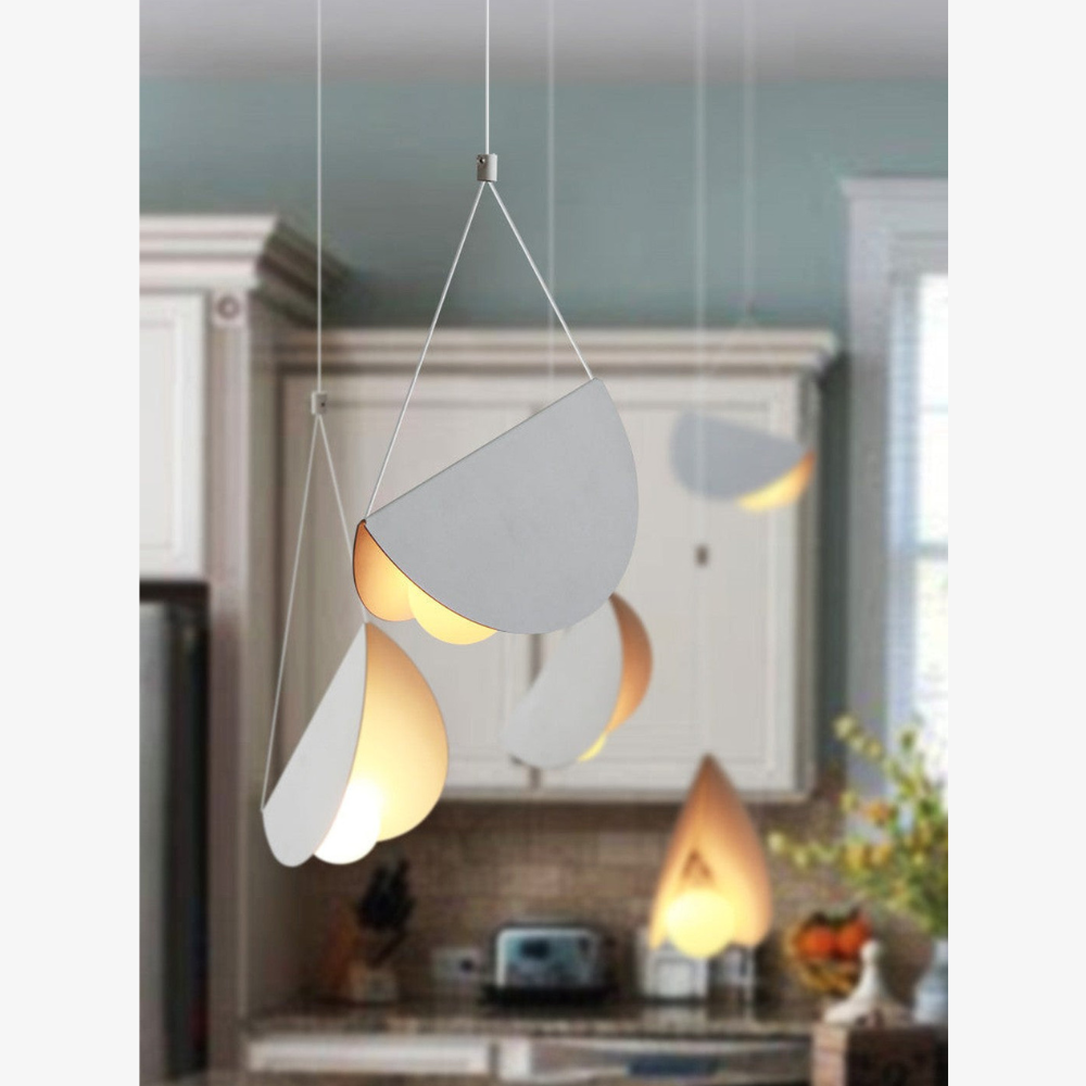 Modern Artistic Multi-Head Chandelier Light - Floating Curved Hanging Light
