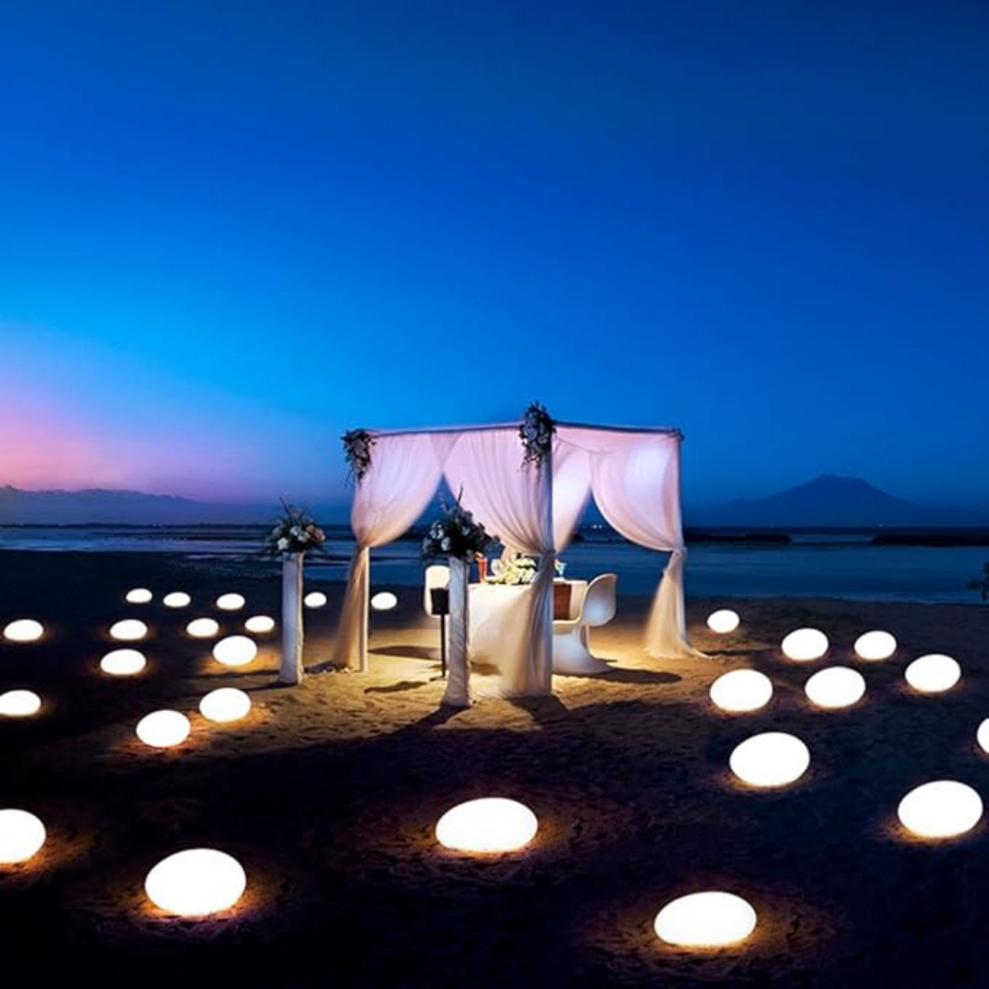 Garden Floor LED Pebble Lamp