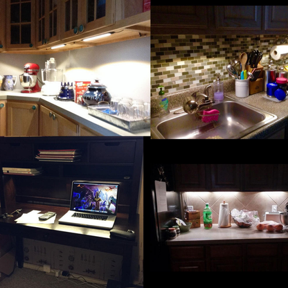 Recessed Lighting Pack of Two for Kitchen Cabinets and Closets - Modern Low Profile