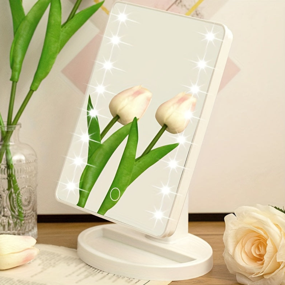 Led makeup mirror with Touch Control and Integrated LED - Modern Minimalist