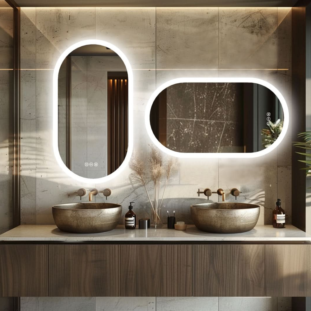 Led vanity mirror with Vertical or Horizontal Wall Mounting - Modern Minimalist