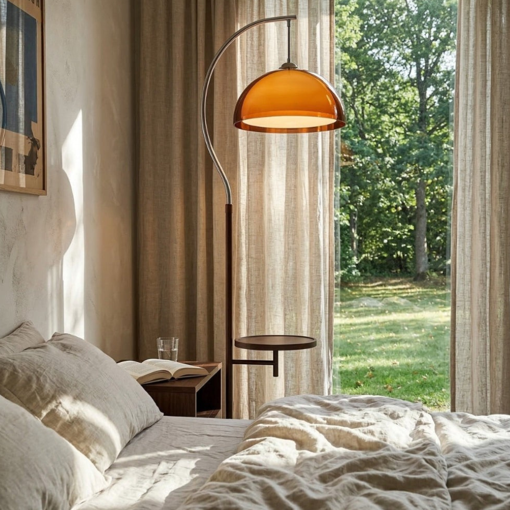 Modern Floor Lamp for Bedroom and Living Room - Mid-Century Retro Design