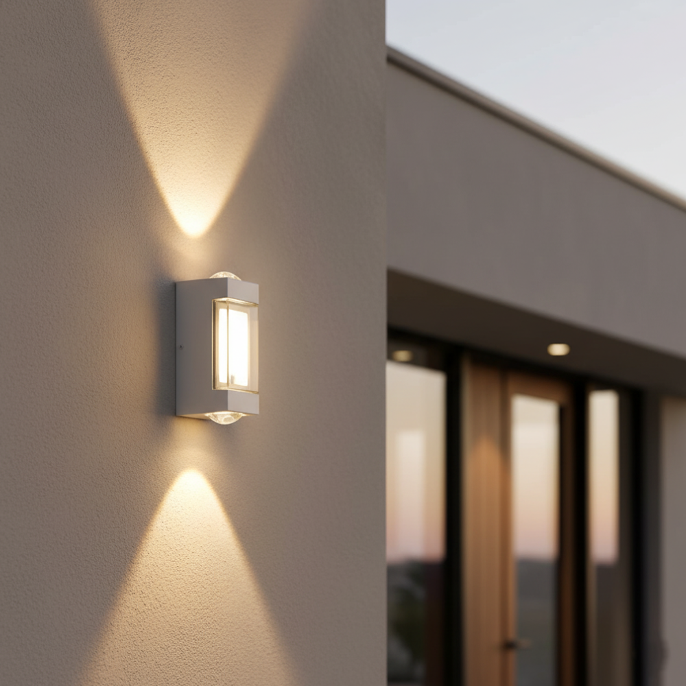 Außen-LED-Verandaleuchten mit integrierter LED und mattierter Acryllinse