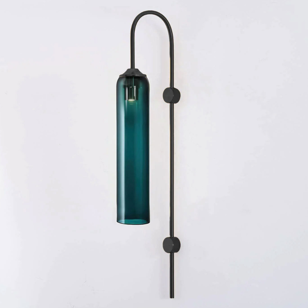 Applique murale capsule moderne en verre - Lampe pilule allongée à col de cygne