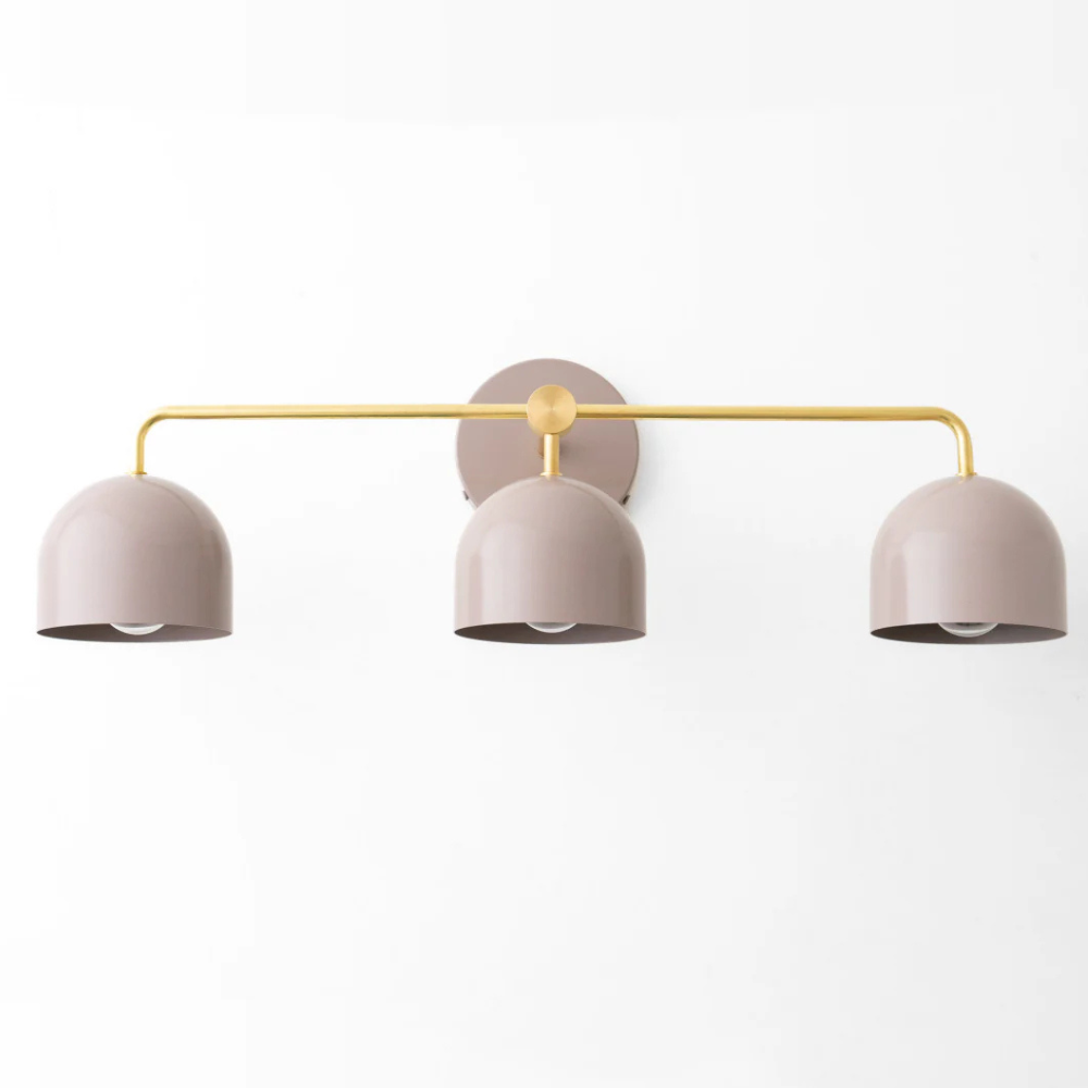 Luminaires de salle de bain au-dessus du miroir avec cadre métallique - Moderne du milieu du siècle