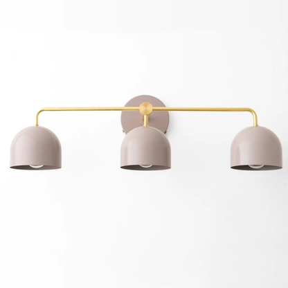 Bathroom lights above mirror with Metallic Frame - Mid-Century Modern