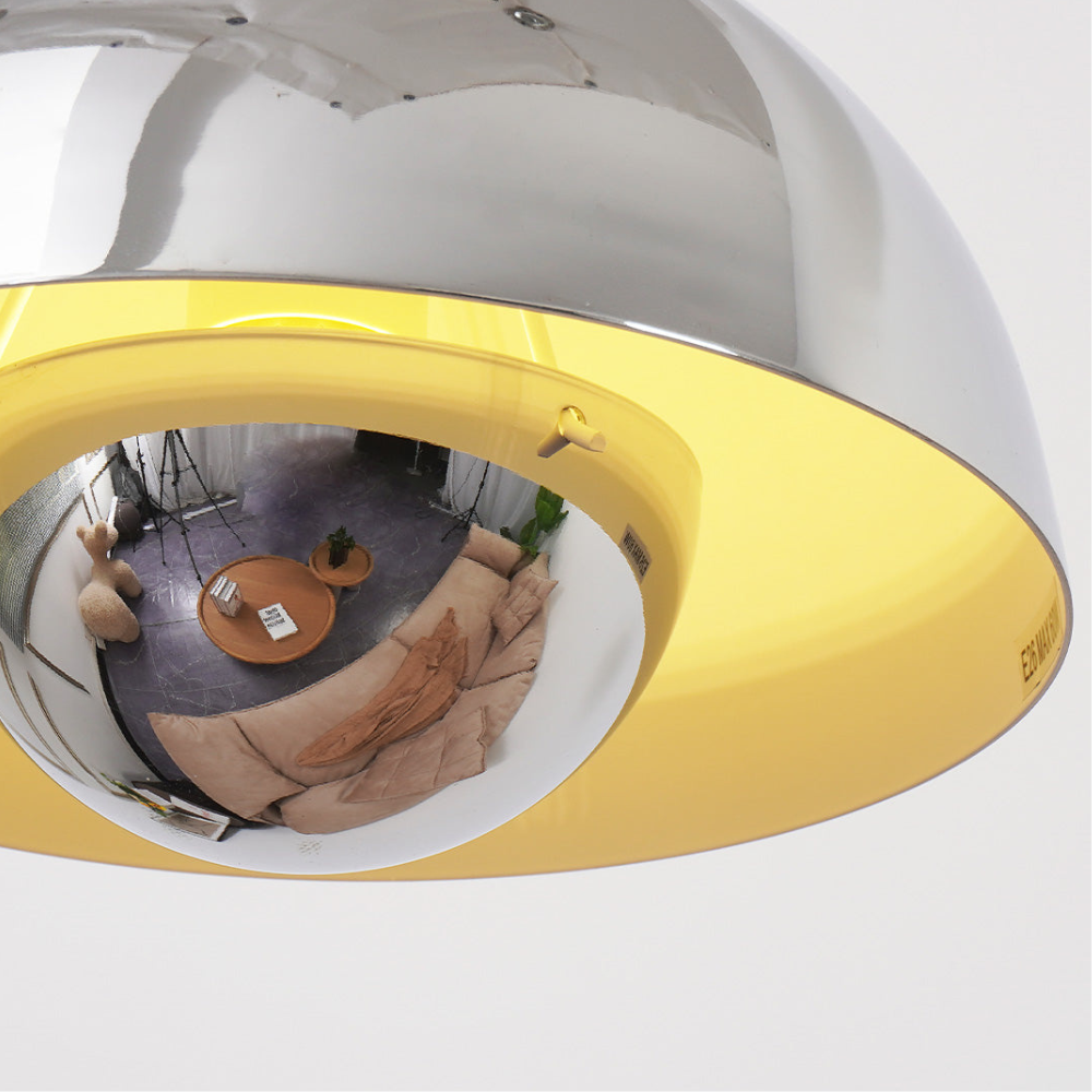 Pendant Light with Nested Dome Metal Shades - Mid Century Modern Retro