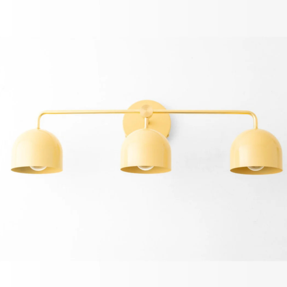 Luminaires de salle de bain au-dessus du miroir avec cadre métallique - Moderne du milieu du siècle