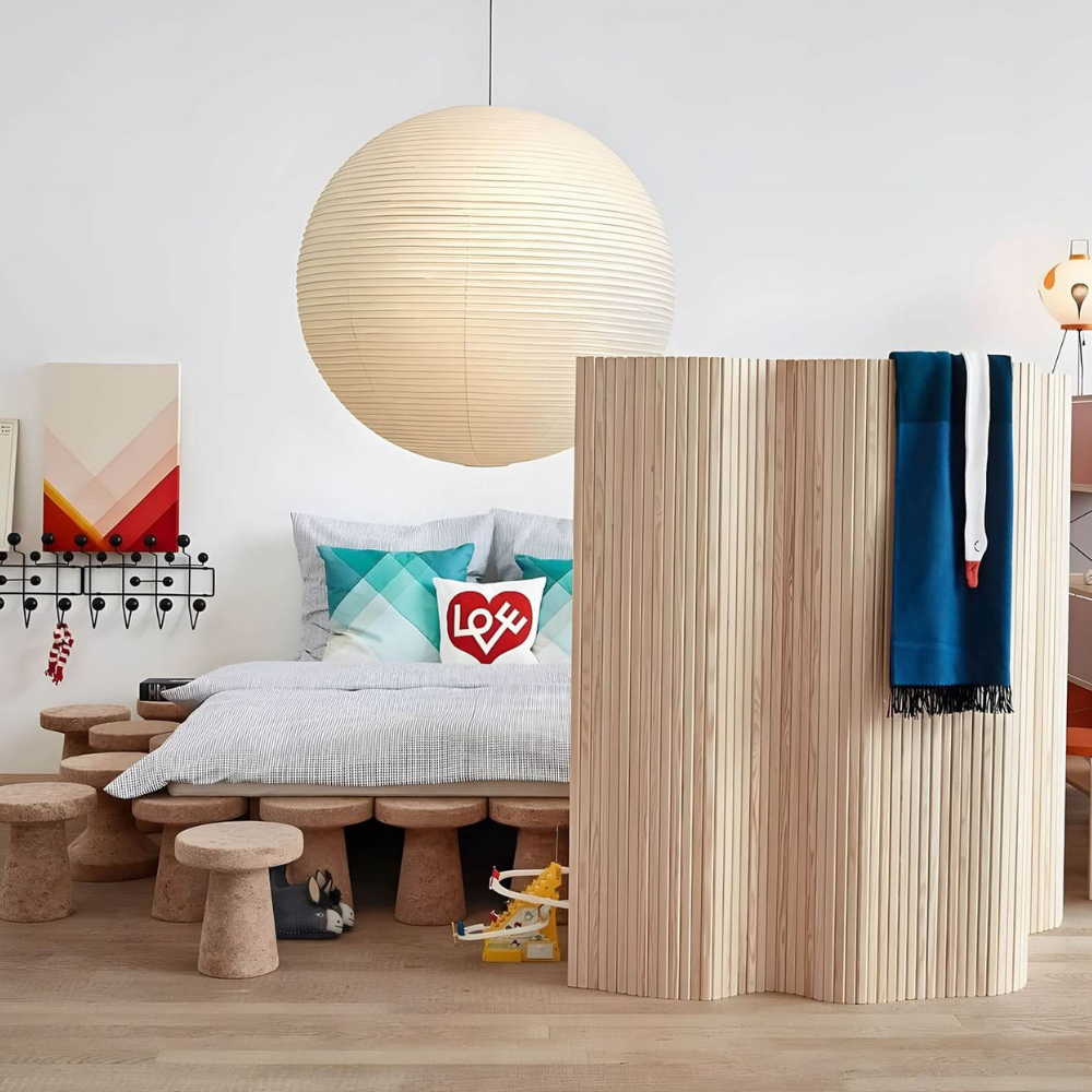 Japanese Paper Lantern Pendant Light - Washi Paper Globe Ceiling Lamp