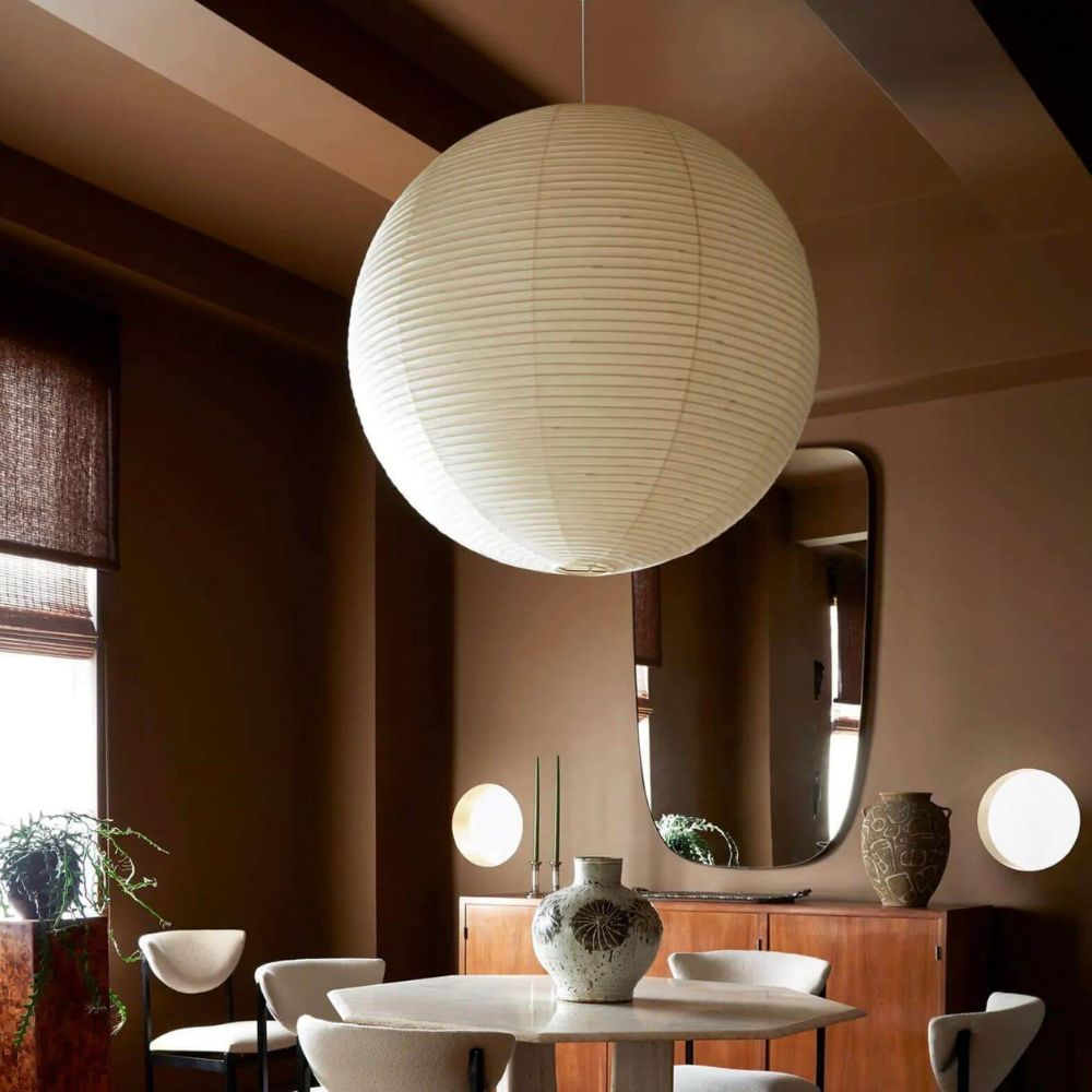 Japanese Paper Lantern Pendant Light - Washi Paper Globe Ceiling Lamp