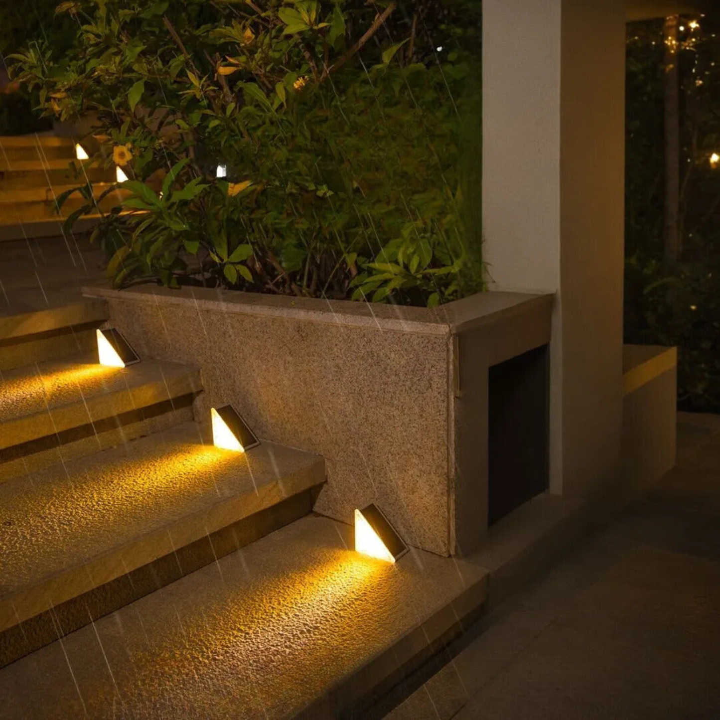 Solar Powered Stair Lights for Outdoor & Indoor