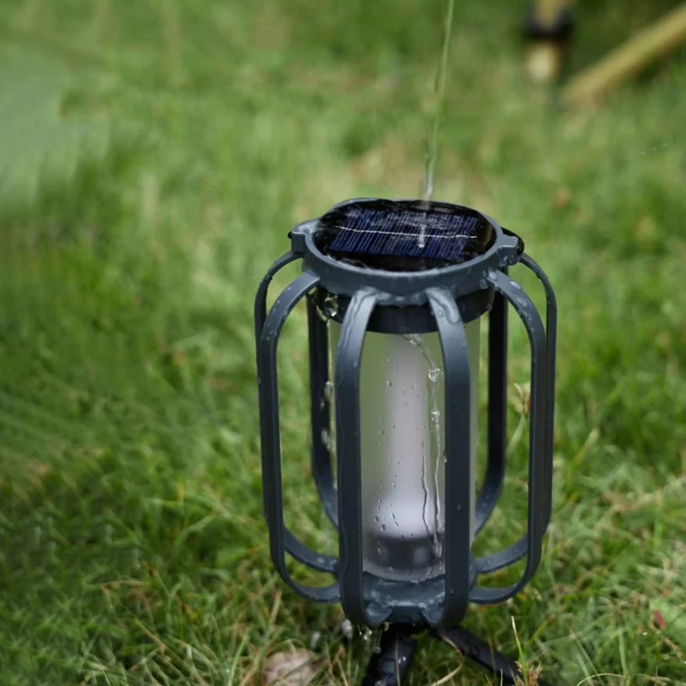 Solar Powered Tripod Lantern for Patio and Camping