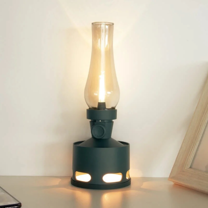 Mid-Century Modern Rechargeable LED Lantern - Vintage Battery Table Lamp