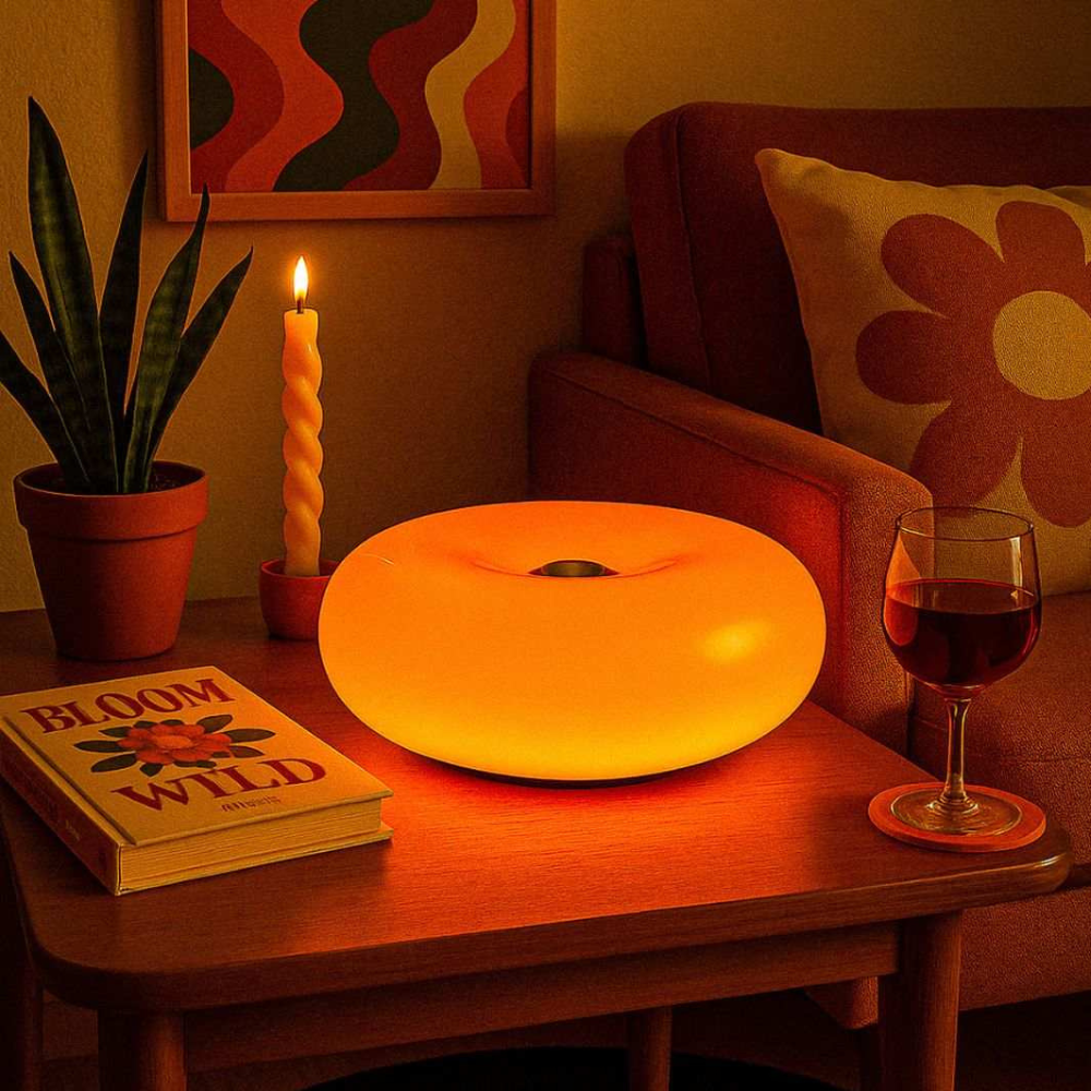 Donut Table Lamp and Wall Sconce Touch Control - Modern Mid Century