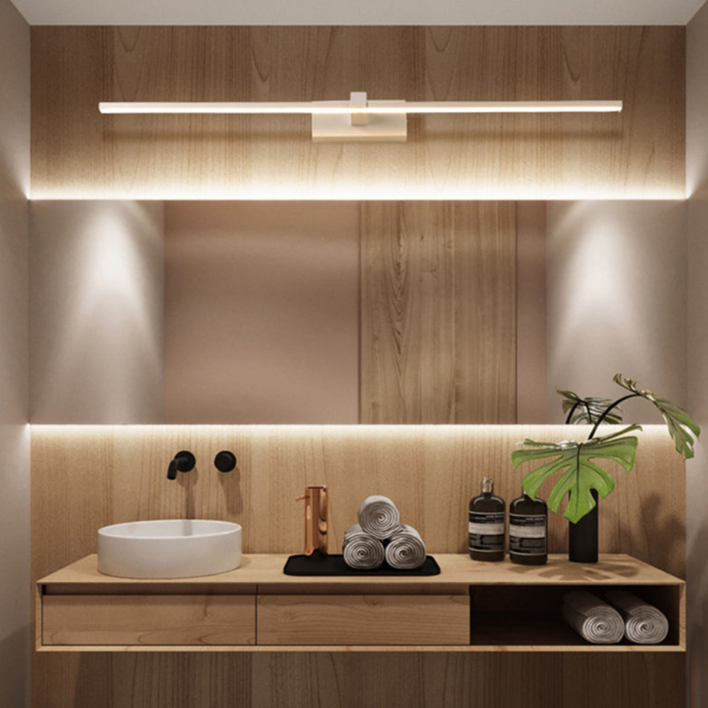 Lumières de salle de bain au-dessus du miroir avec barre linéaire ultra-fine - Moderne et minimaliste
