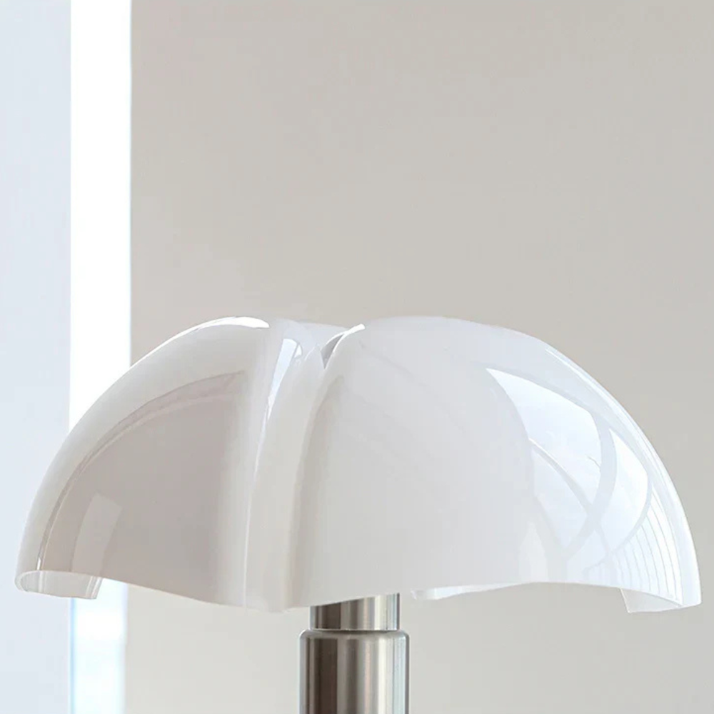 Mushroom Table Lamp with Four Lobe Shade - Mid Century Modern Style