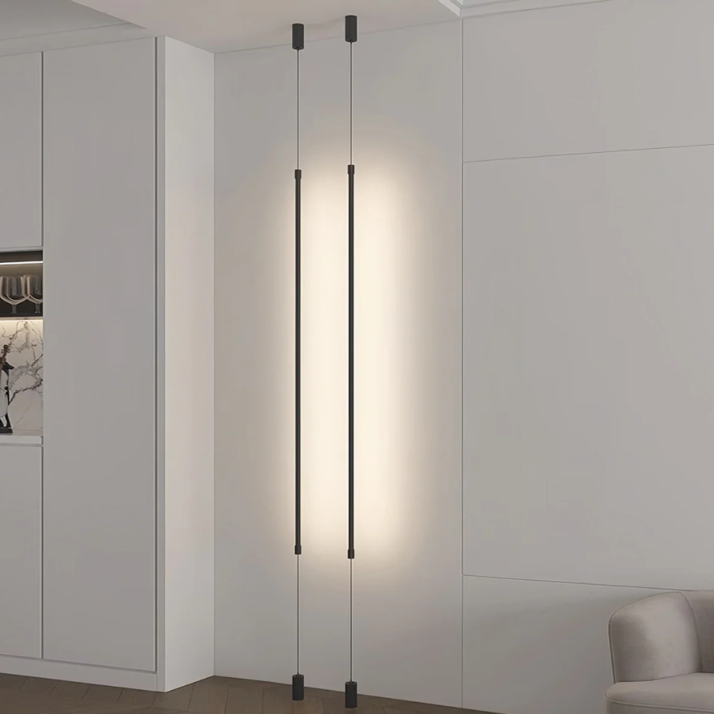 Lampadaire réglable avec ligne verticale du sol au plafond - Haut moderne minimaliste