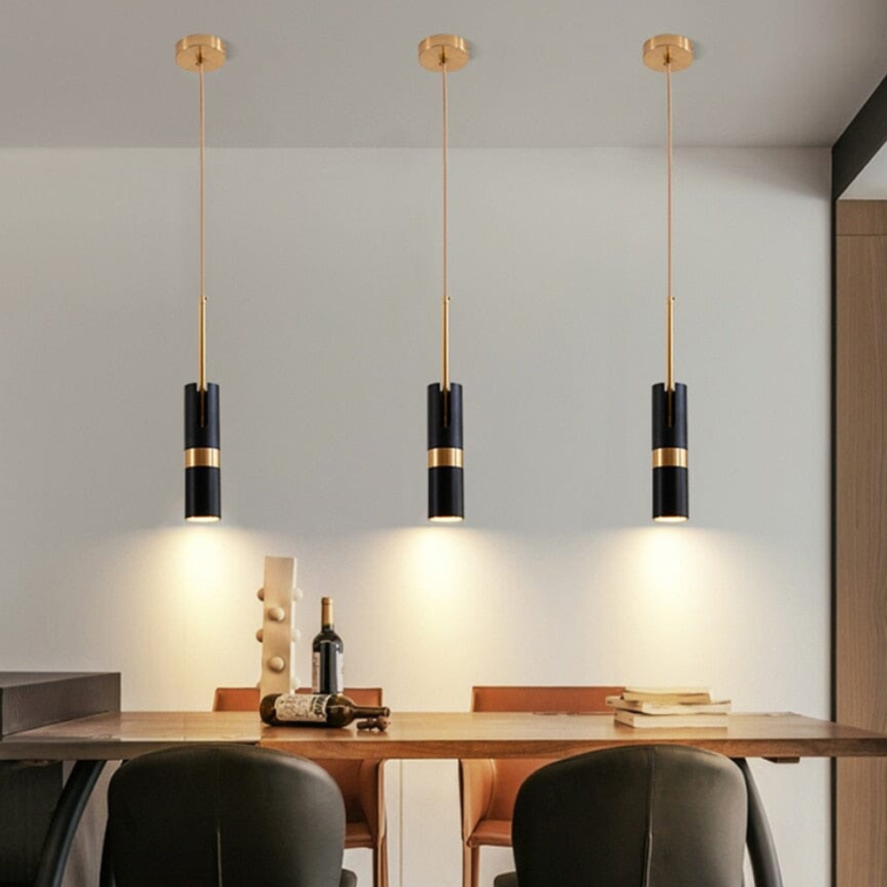 Lampe suspendue directionnelle réglable avec bande métallique - Moderne et minimaliste