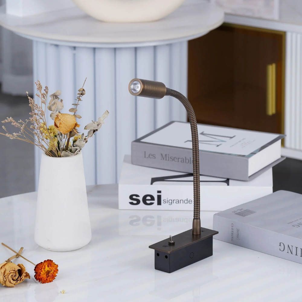 Modern Flexible Gooseneck Wall Light - Minimalist Adjustable Reading Sconce