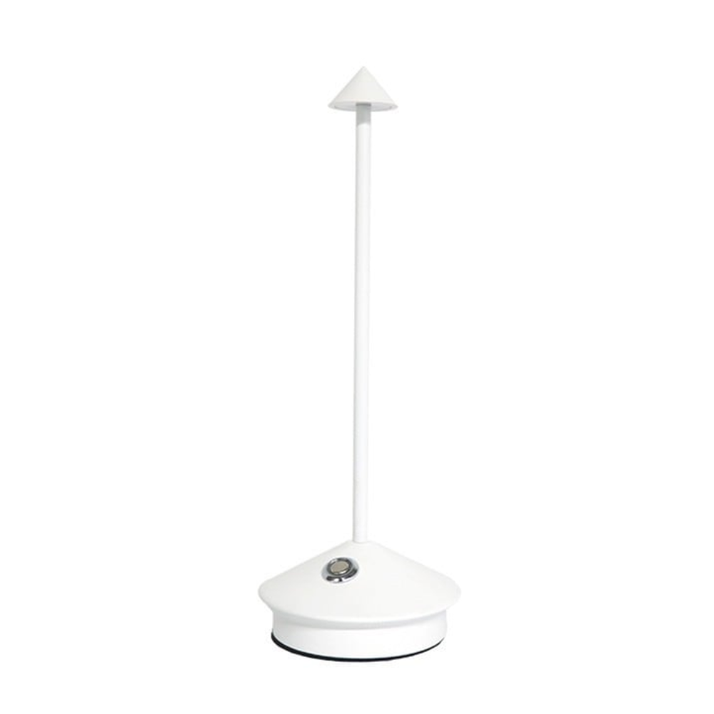 Lampe de table rechargeable sans fil avec abat-jour conique - Moderne et minimaliste
