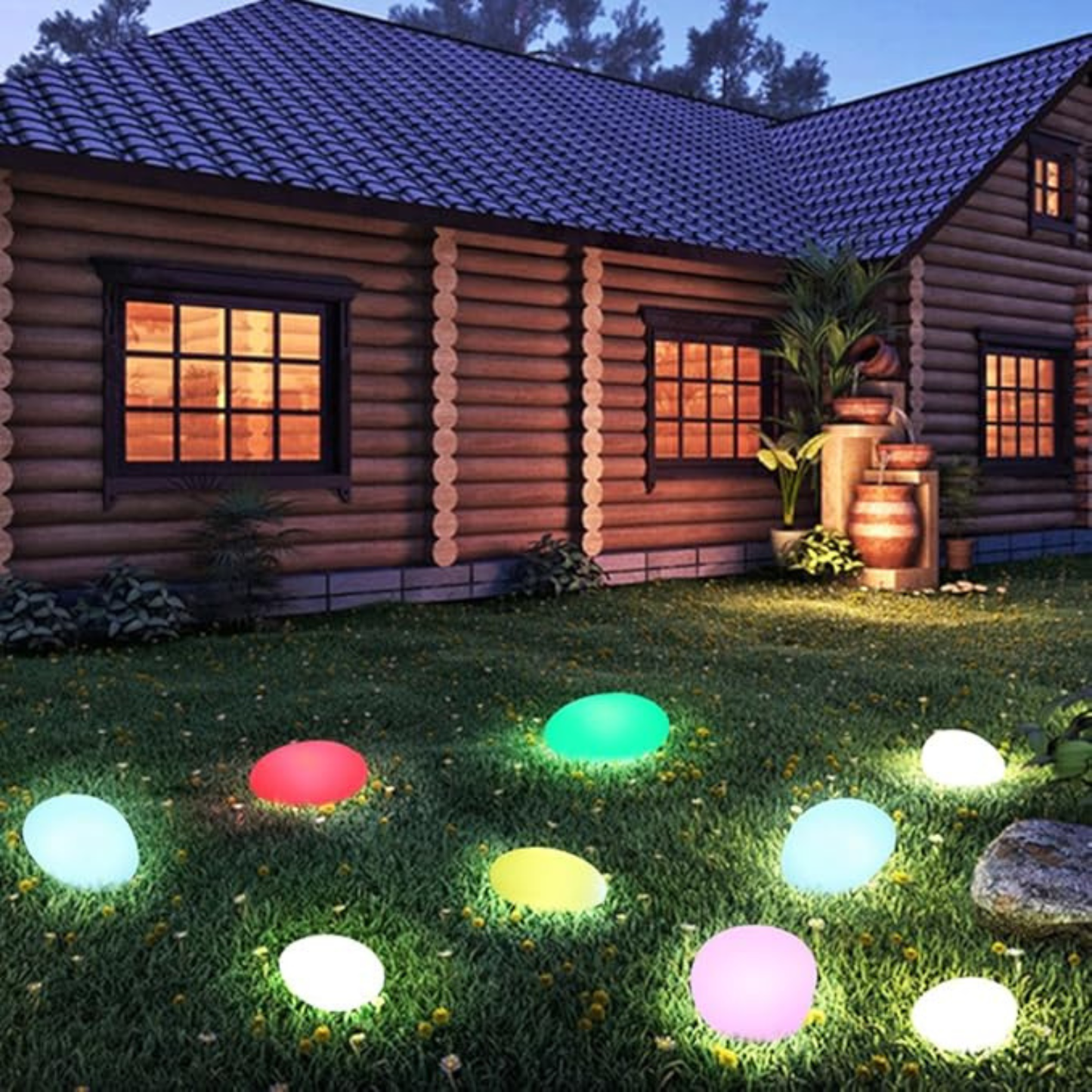 Garden Floor LED Pebble Lamp