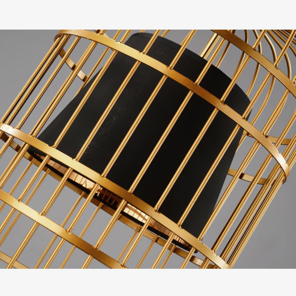 Modern Gold Birdcage Pendant Light - Art Deco Tiered Metal Pendant Lights