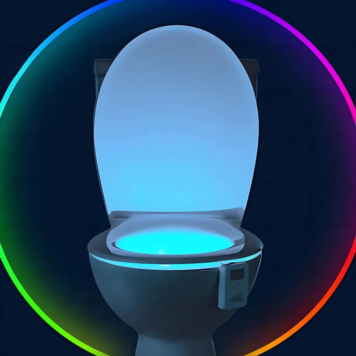 Motion-Sensor LED Bathroom Toilet Night Light