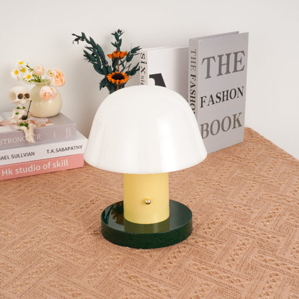 LED Table Lamp with USB Port and Touch Dimmer - Mid Century Danish Style