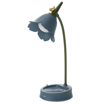 Cordless USB Rechargeable Petal Lamp with Integrated Phone Cradle