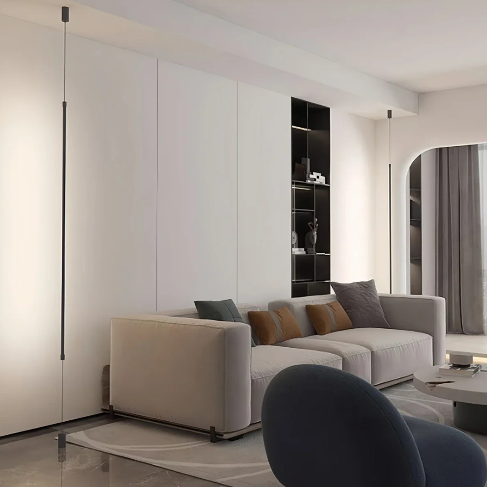 Lampadaire réglable avec ligne verticale du sol au plafond - Haut moderne minimaliste