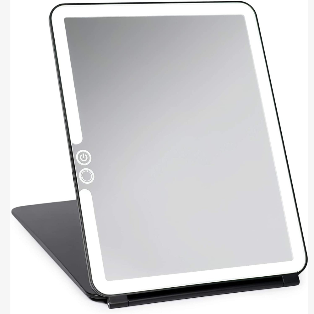 Led makeup mirror with Collapsible Tablet Design - Modern Minimalist