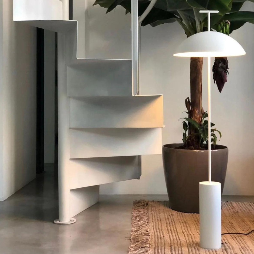 Modern Floor Lamp for Living Room Sofa and Bedroom Corner - Geometric Design