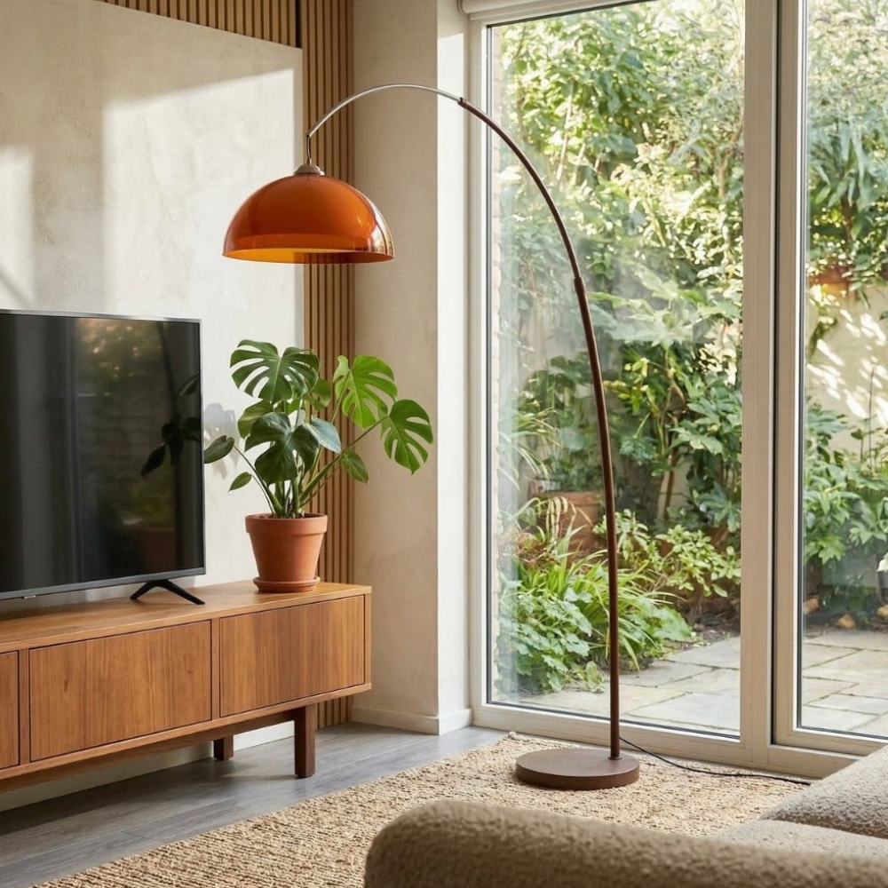 Modern Floor Lamp for Bedroom and Living Room - Mid-Century Retro Design