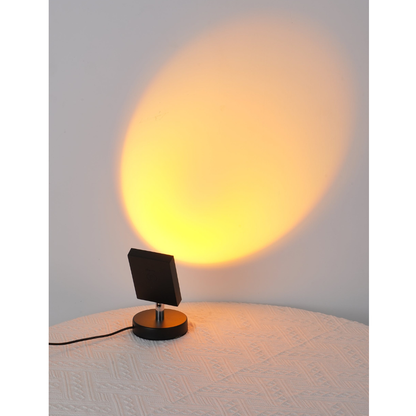 Modern Sunset Projector Lamp - Architectural Halo Mood Light for Photography
