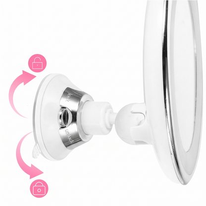 Led makeup mirror with Optical Zoom and Portable Frame - Contemporary Sconce