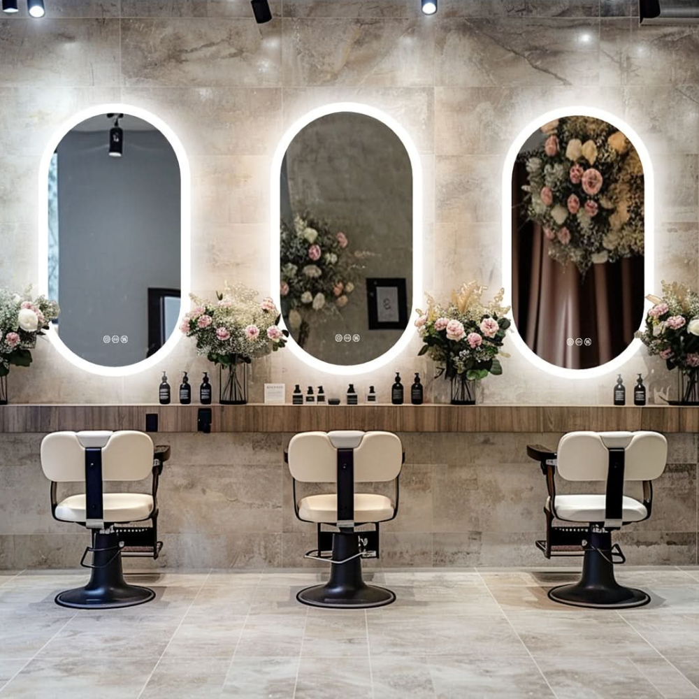 Led vanity mirror with Vertical or Horizontal Wall Mounting - Modern Minimalist