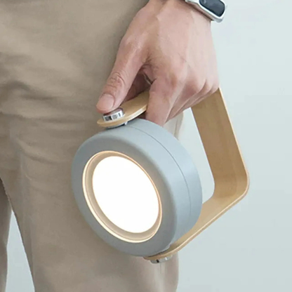 Folding LED Night Light Lantern - USB Rechargeable Timber Accents Lamp