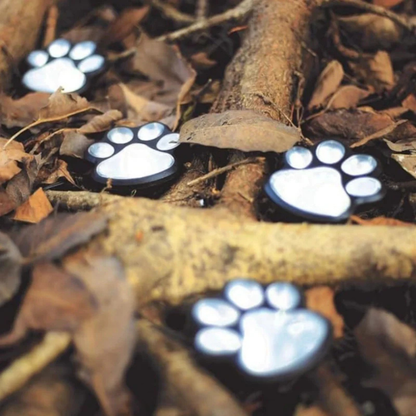 Solar Powered Paw Print Garden Lights - LED Outdoor Path Decor
